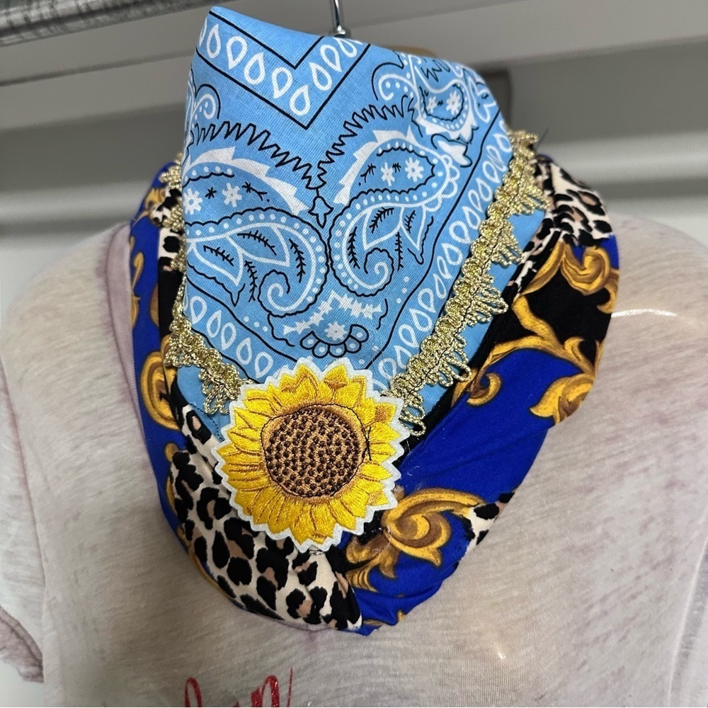 Bandana Cotton Paisley Print Scarf Head Neck Face Mask Cowgirl Rodeo Neckerchief